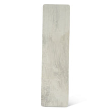Caldera Console Table with White Travertine and Light Oak Base