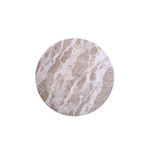Glacier 18" Accent Table with Capri Beige Marble
