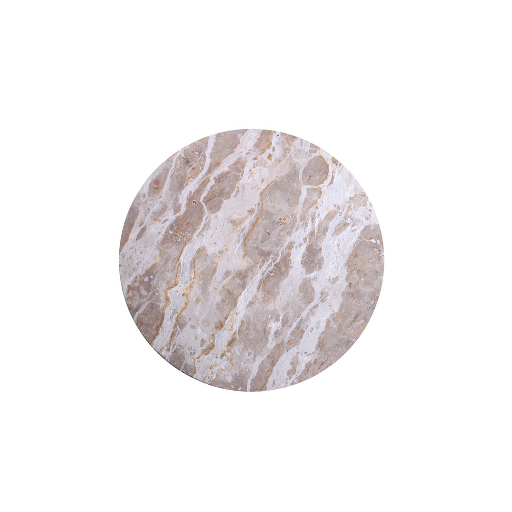 Glacier 18" Accent Table with Capri Beige Marble