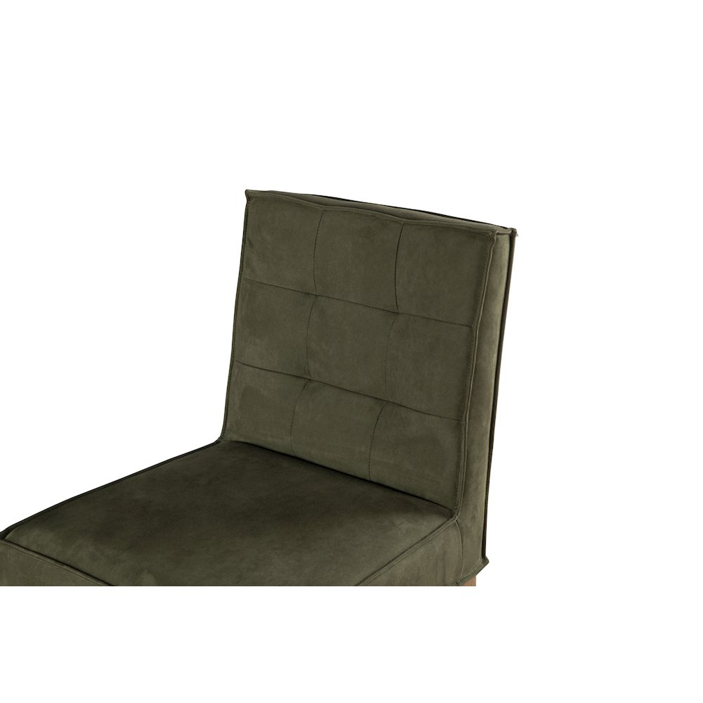 Aven Counter Chair in Green Eco-Suede with Dark Legs