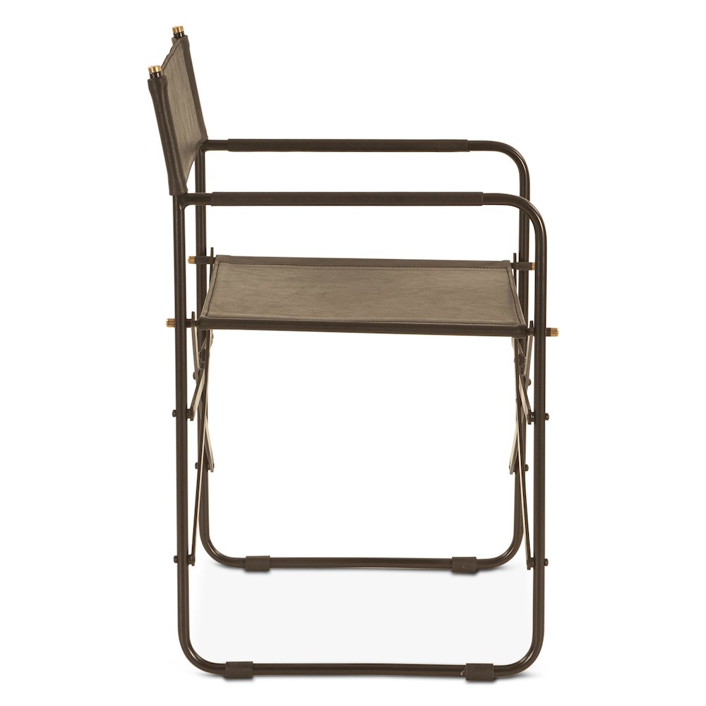 Lund 19" Director's Chair in Black Leather