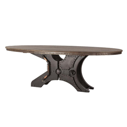 Sterling Industrial Adjusting Barstool in Natural Cowhide