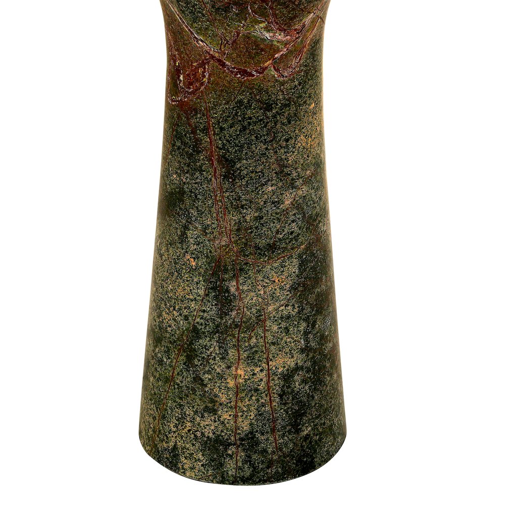Harbor 18" Tall Side Table in Green Bidasar Marble