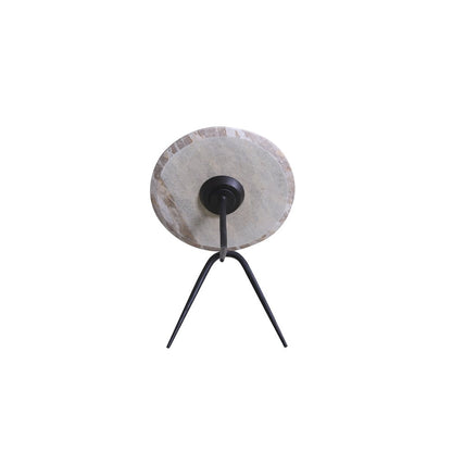 Glacier 18" Accent Table with Capri Beige Marble