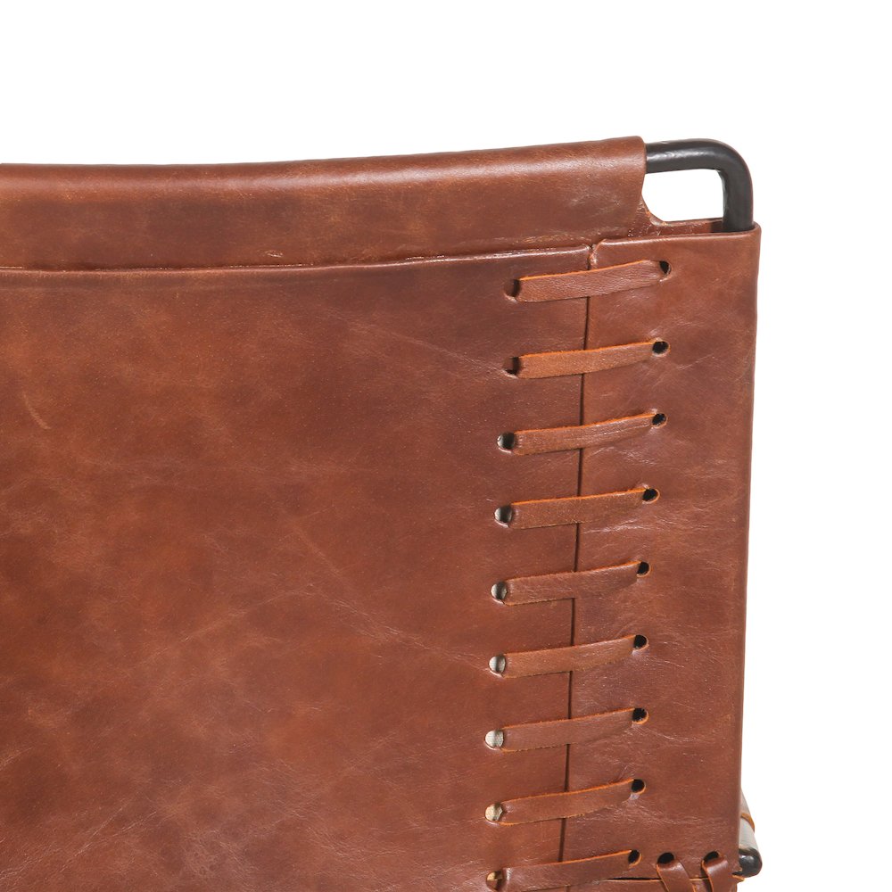 Melbourne Industrial Modern Leather Arm Chair.