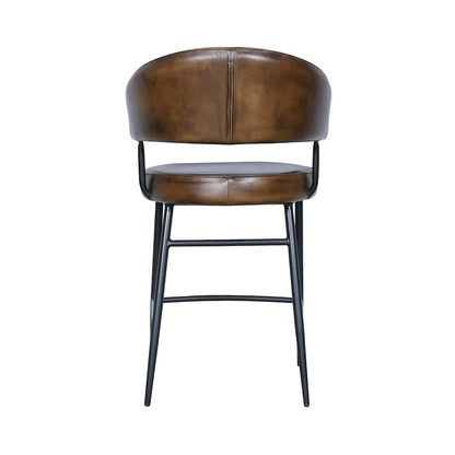 Brisbane Dover Counter Chair in Washed Chestnut Leather
