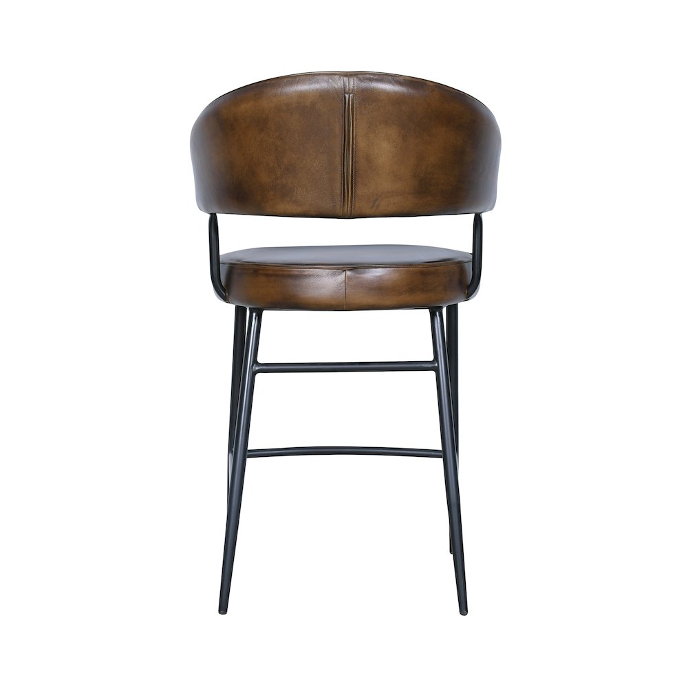 Brisbane Dover Counter Chair in Washed Chestnut Leather
