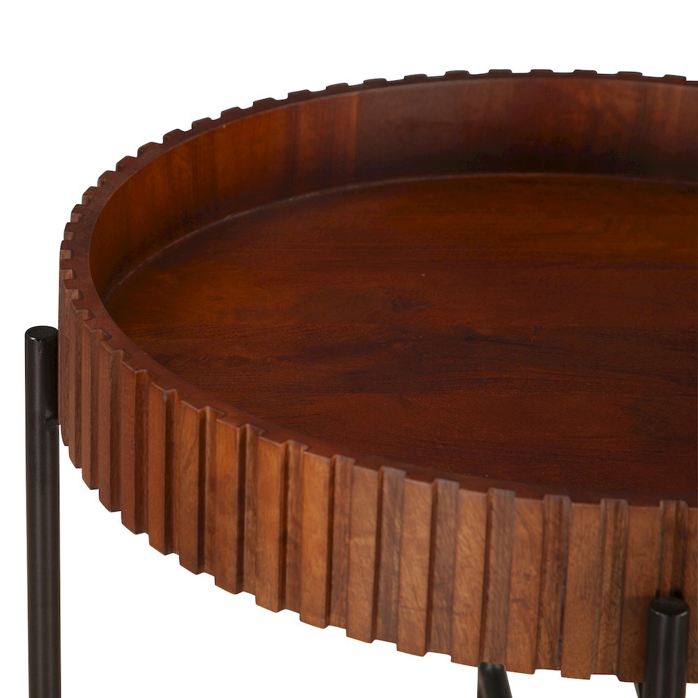 Halden Nesting Tray Tables in Pecan Brown