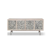 Palm Desert Modern Vintage White Sideboard with Bone Inlay