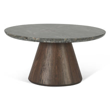 Caldera Coffee Table with Lava Marble and Dark Oak Base