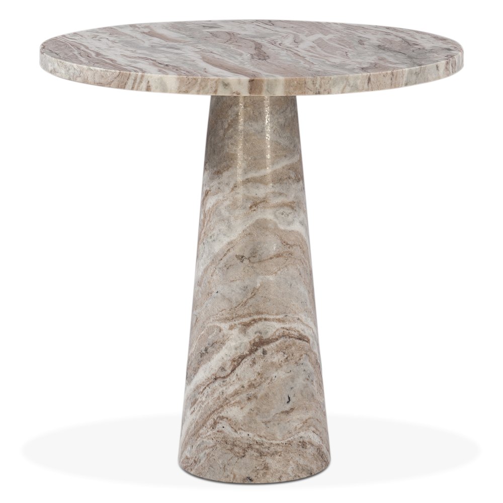 Giza 30" Round Dining Table in Brown Toronto Marble