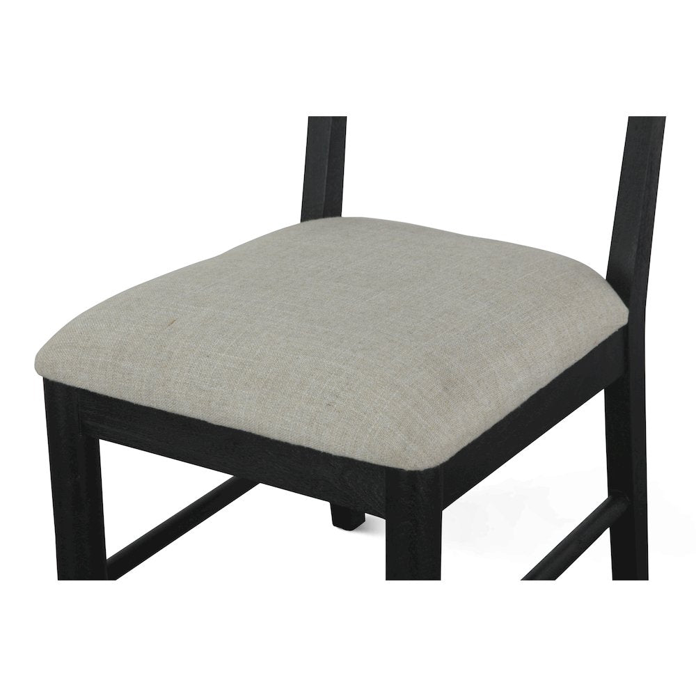 Bakio 18" Upholstered Dining Chair in Black