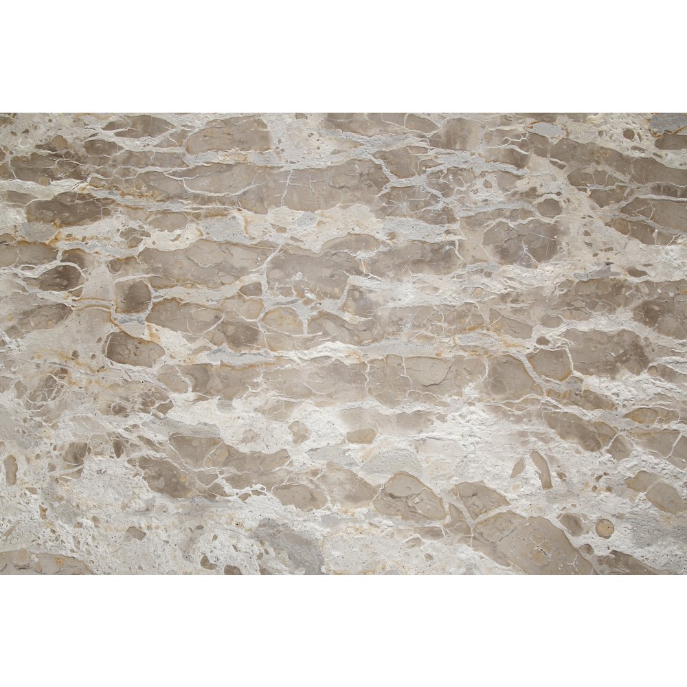 Fargo 54" Dining Table in Capri Beige Marble with Mango Wood Base