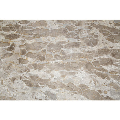 Fargo 54" Dining Table in Capri Beige Marble with Mango Wood Base