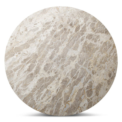 Fargo 54" Dining Table in Capri Beige Marble with Mango Wood Base