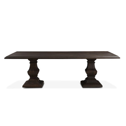 Toulon 84" Dining Table in Vintage Brown Finish