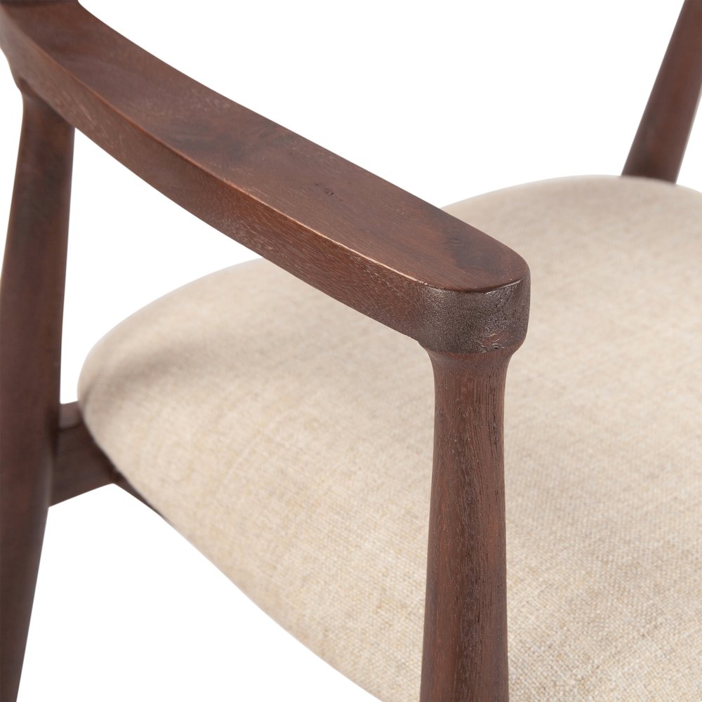 Oxford Upholstered Dining Chair with Walnut Finish
