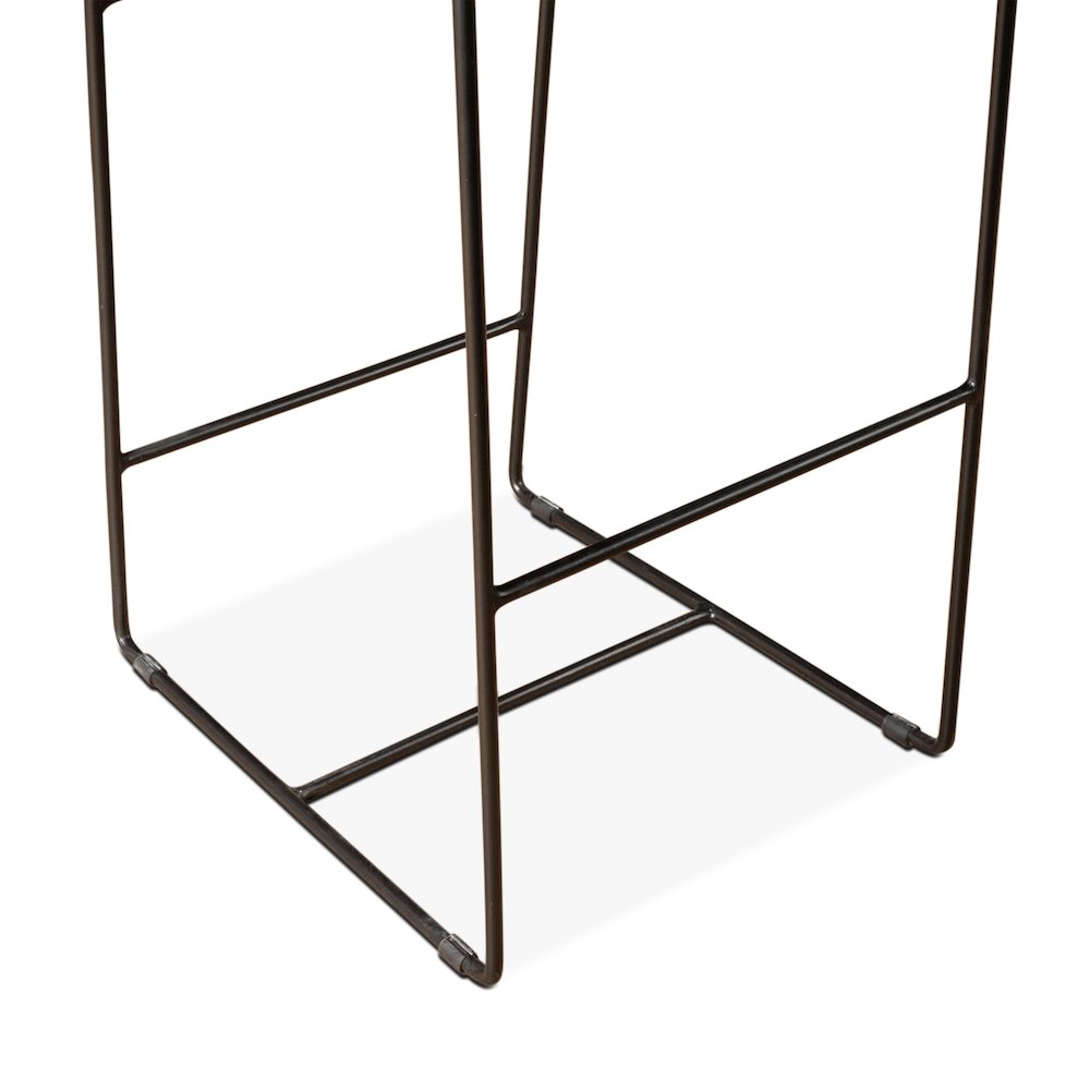 Melbourne 18" Buffalo Leather and Iron Bar Chair Brown