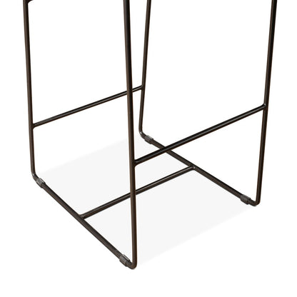 Melbourne 18" Buffalo Leather and Iron Bar Chair Brown