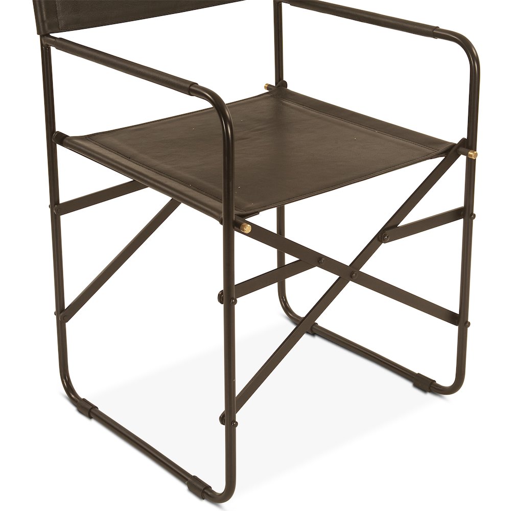 Lund 19" Director's Chair in Black Leather