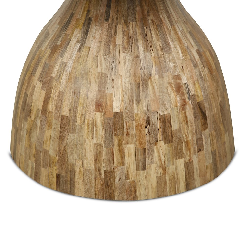 Fargo 54" Dining Table in Capri Beige Marble with Mango Wood Base