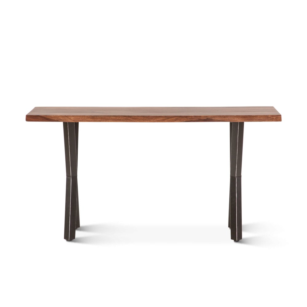Elliston 58" Console Table in Sheesham and Matte Black Iron