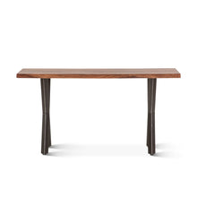 Elliston 58" Console Table in Sheesham and Matte Black Iron