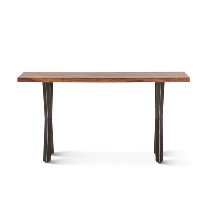 Elliston 58" Console Table in Sheesham and Matte Black Iron