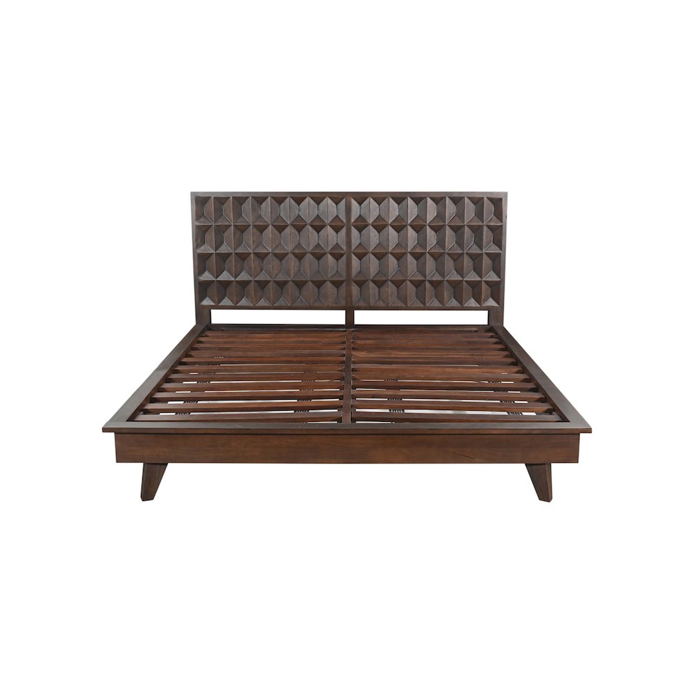 Lisbon Queen Bed in Royal Brown