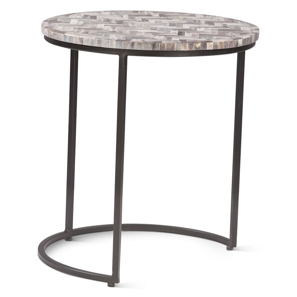 Mumbai 20" Nesting Tables in Chevron Pattern, Set 2