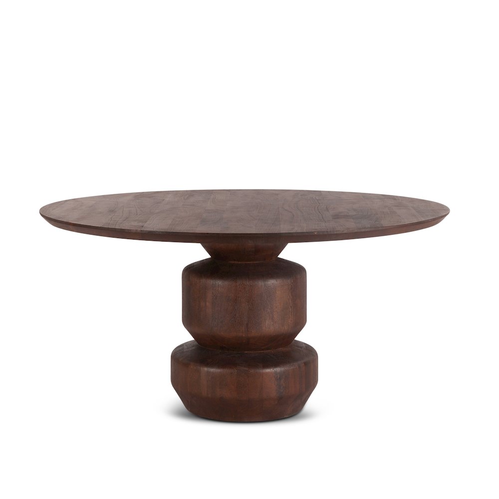 Oxford 60" Dining Table in Mango Wood with Walnut Finish
