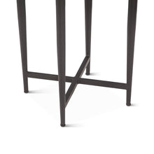 Mumbai 17" Side Table in Grey Septarian with Iron Base