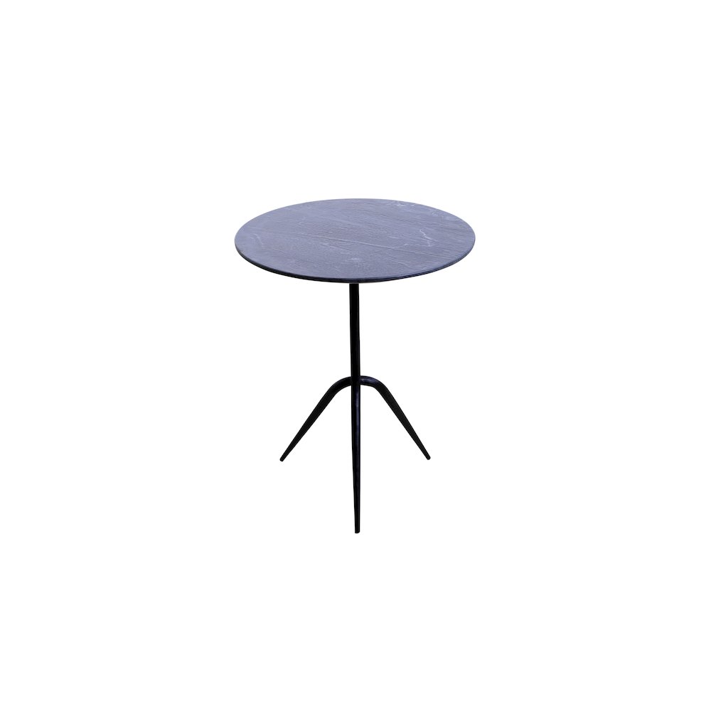 Glacier 18" Accent Table with Lava Marble