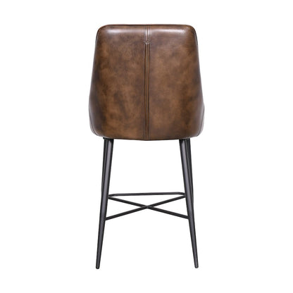 Galway Counter Chair in Antique Whiskey Leather