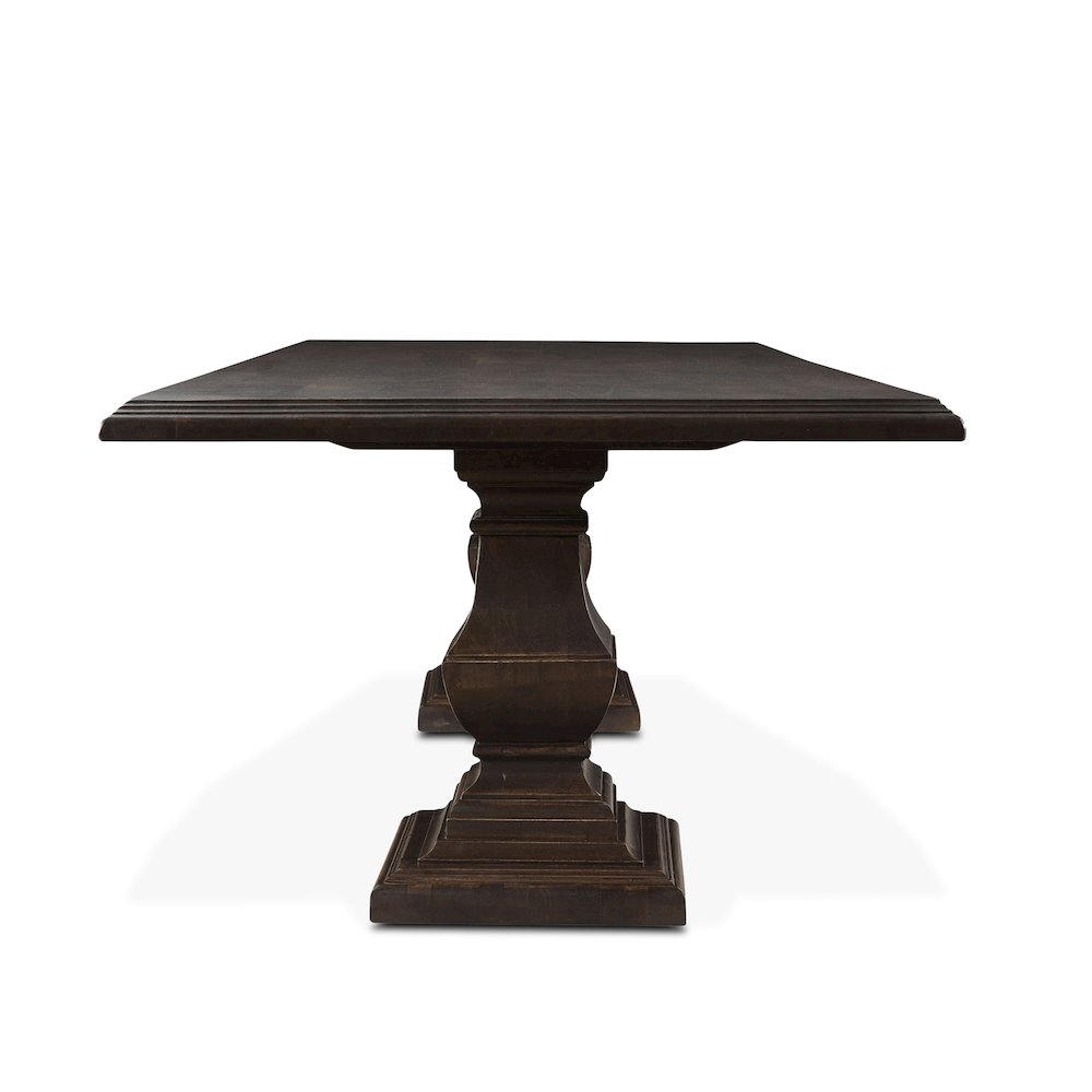 Toulon 84" Dining Table in Vintage Brown Finish