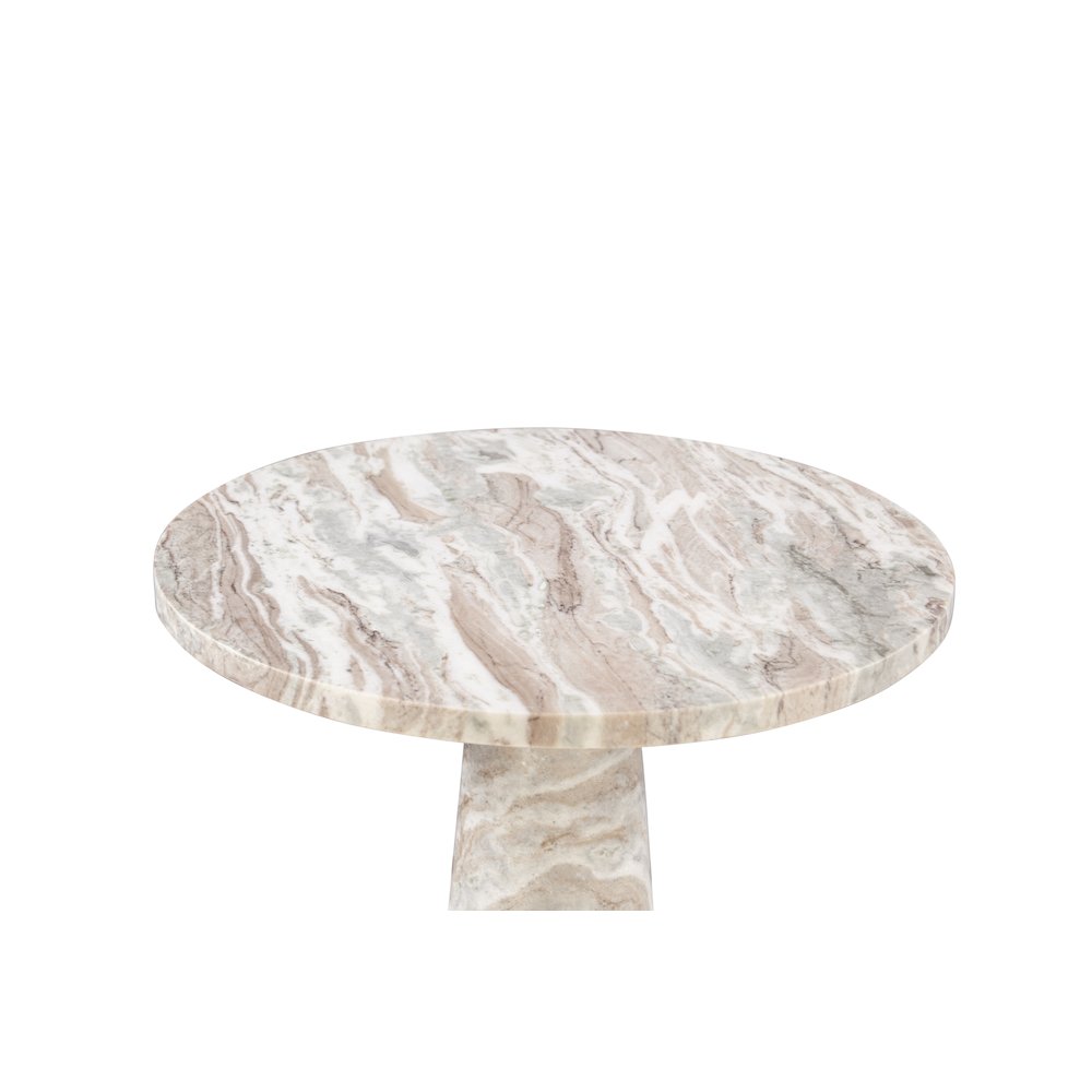 Giza 30" Round Dining Table in Brown Toronto Marble
