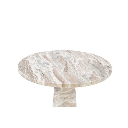 Giza 30" Round Dining Table in Brown Toronto Marble