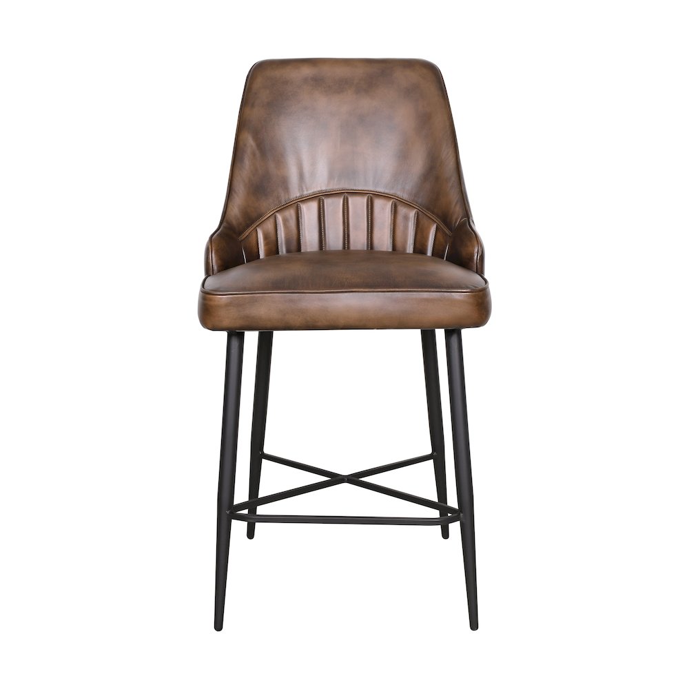 Galway Counter Chair in Antique Whiskey Leather