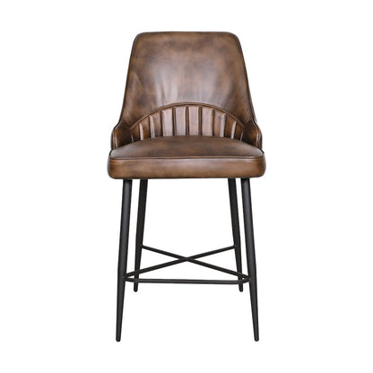 Galway Counter Chair in Antique Whiskey Leather
