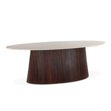 Positano 90in Mango Wood and White Marble Dining Table