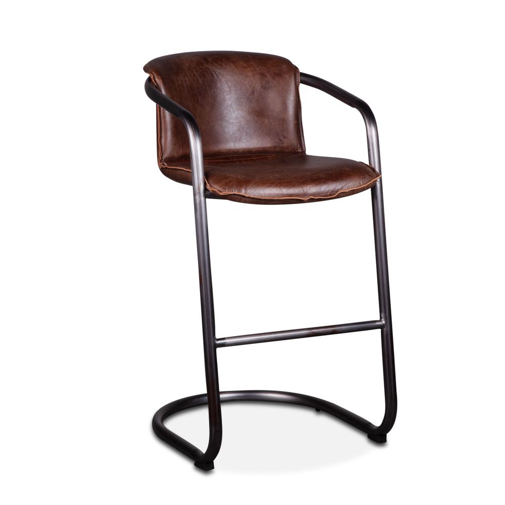 Chiavari Leather Bar Chair Geisha Brown