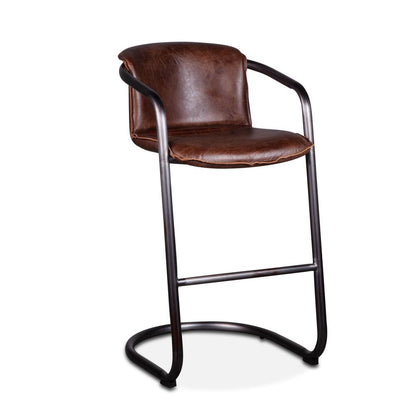 Chiavari Leather Bar Chair Geisha Brown