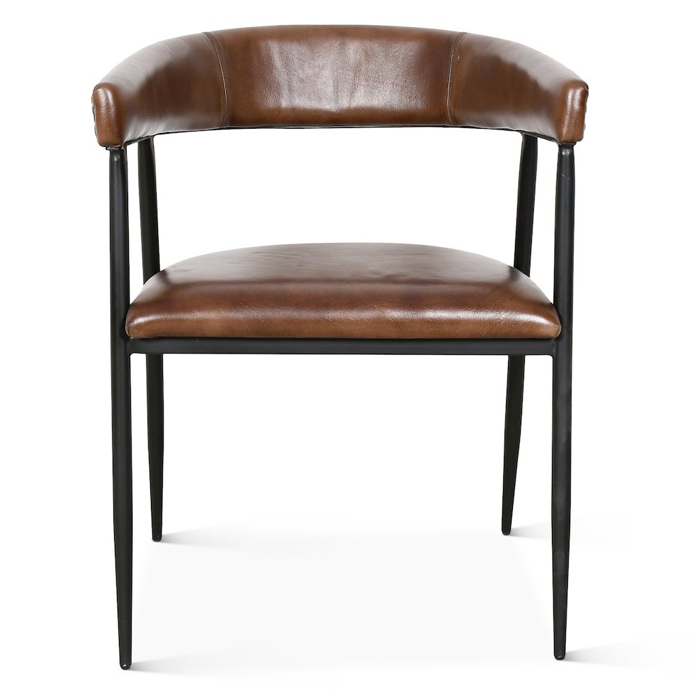 Brisbane Halstead Dining Chair in Chestnut Leather