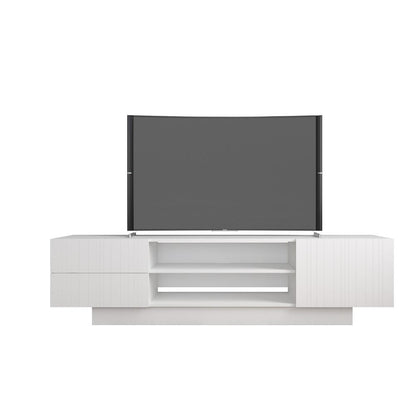 72-Inch Tv Stand With 2-Drawers And Cabinet, White