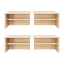 Blonde Oak Nightstands, Set of 2 with Modern Design