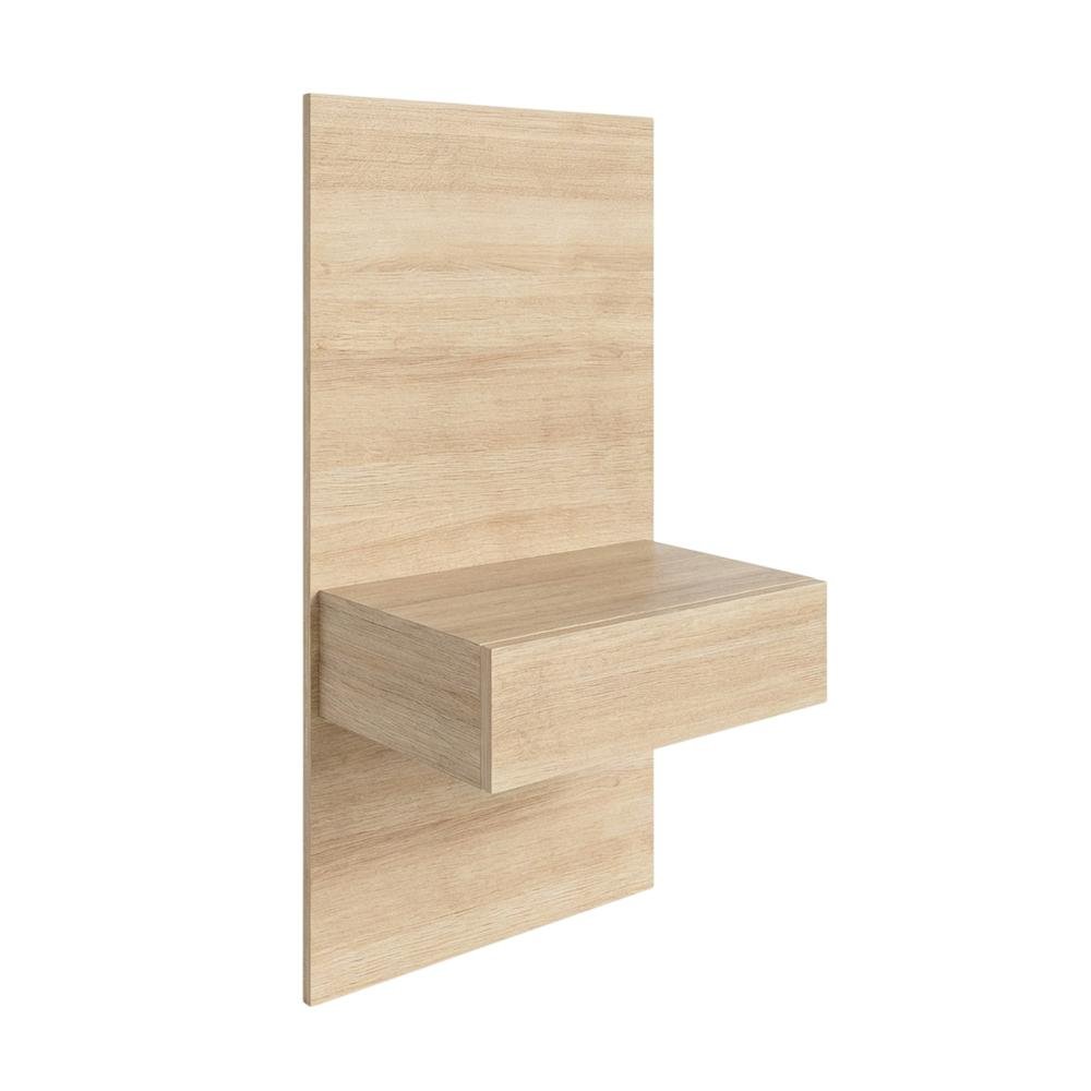 Floating Nightstand Extension Panel Set of 2 in Melamine Finish, Bedroom Decor