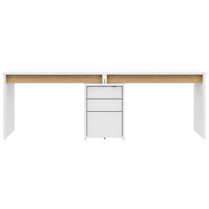 White 3-Piece Home Office Set With Multi-Purpose Desks And Storage Solutions