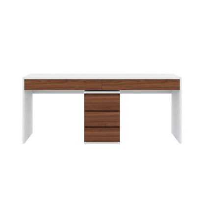 White 3-Piece Home Office Desk Set With Multi-Purpose Storage And Modern Design