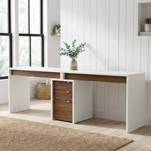 White 3-Piece Home Office Desk Set With Multi-Purpose Storage And Modern Design