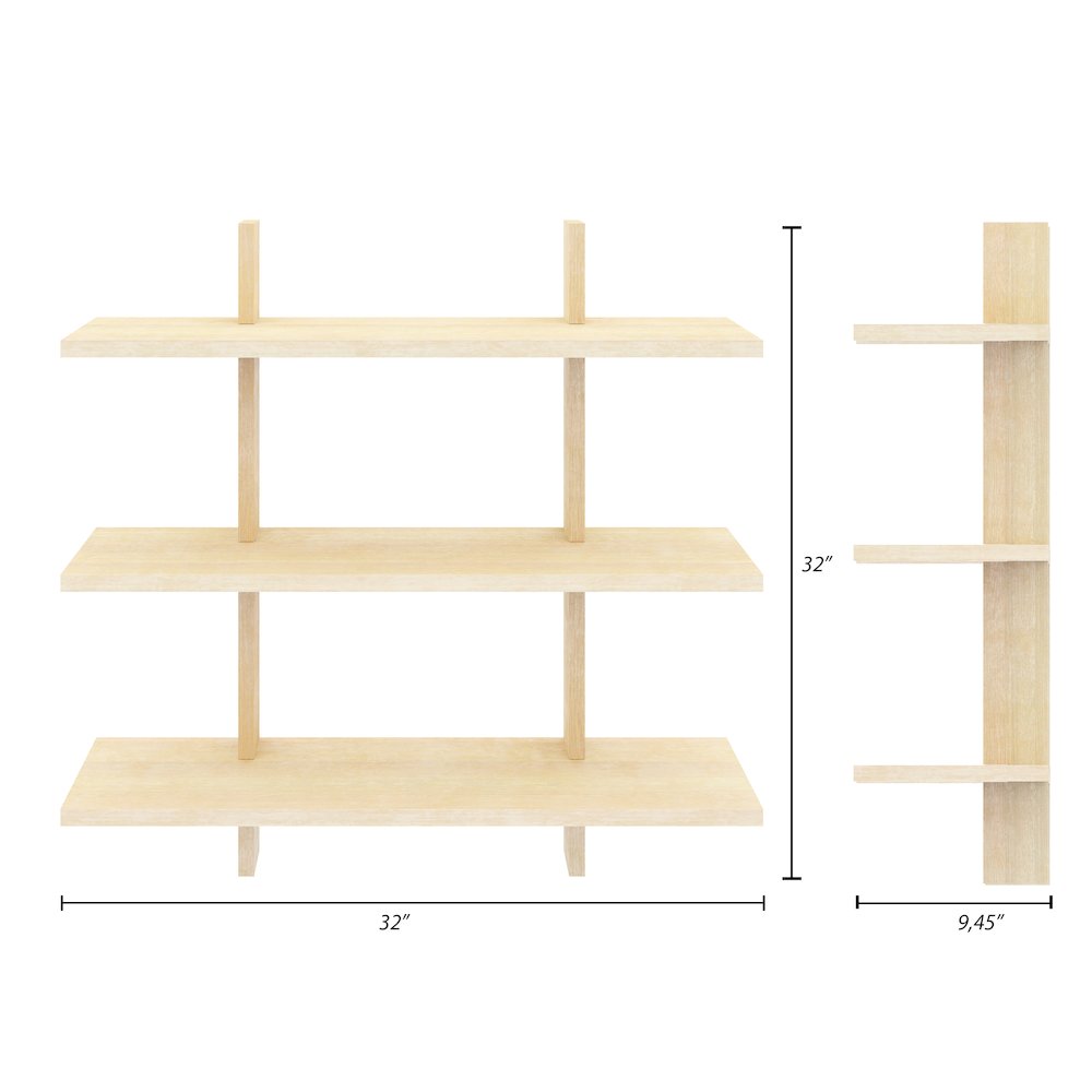 Modular wall shelving system